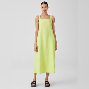 Eileen Fisher Organic Linen Square Neck Dress